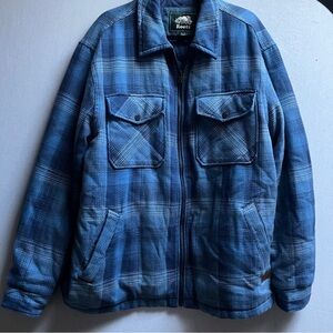 Roots Plaid Insulated Buffalo Plaid Jacket XL Zip Up Workwear Shacket
